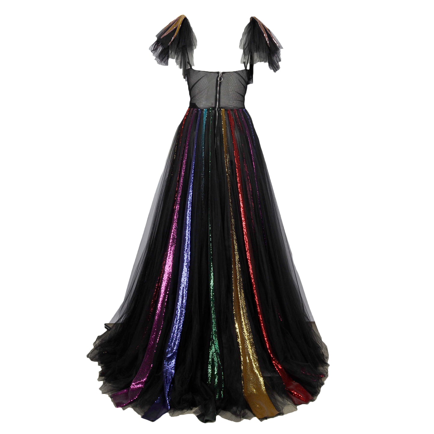 Luxury Gucci Trending 2025 Embroidered Sequin Tulle Gown - '10s