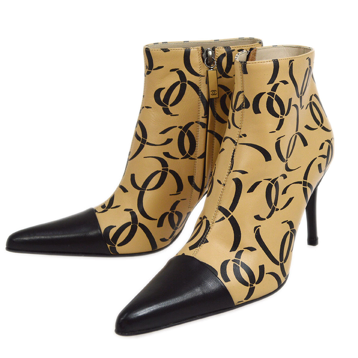 Luxury Chanel Fall 2000 Ankle Boots Shoes #37 1/2