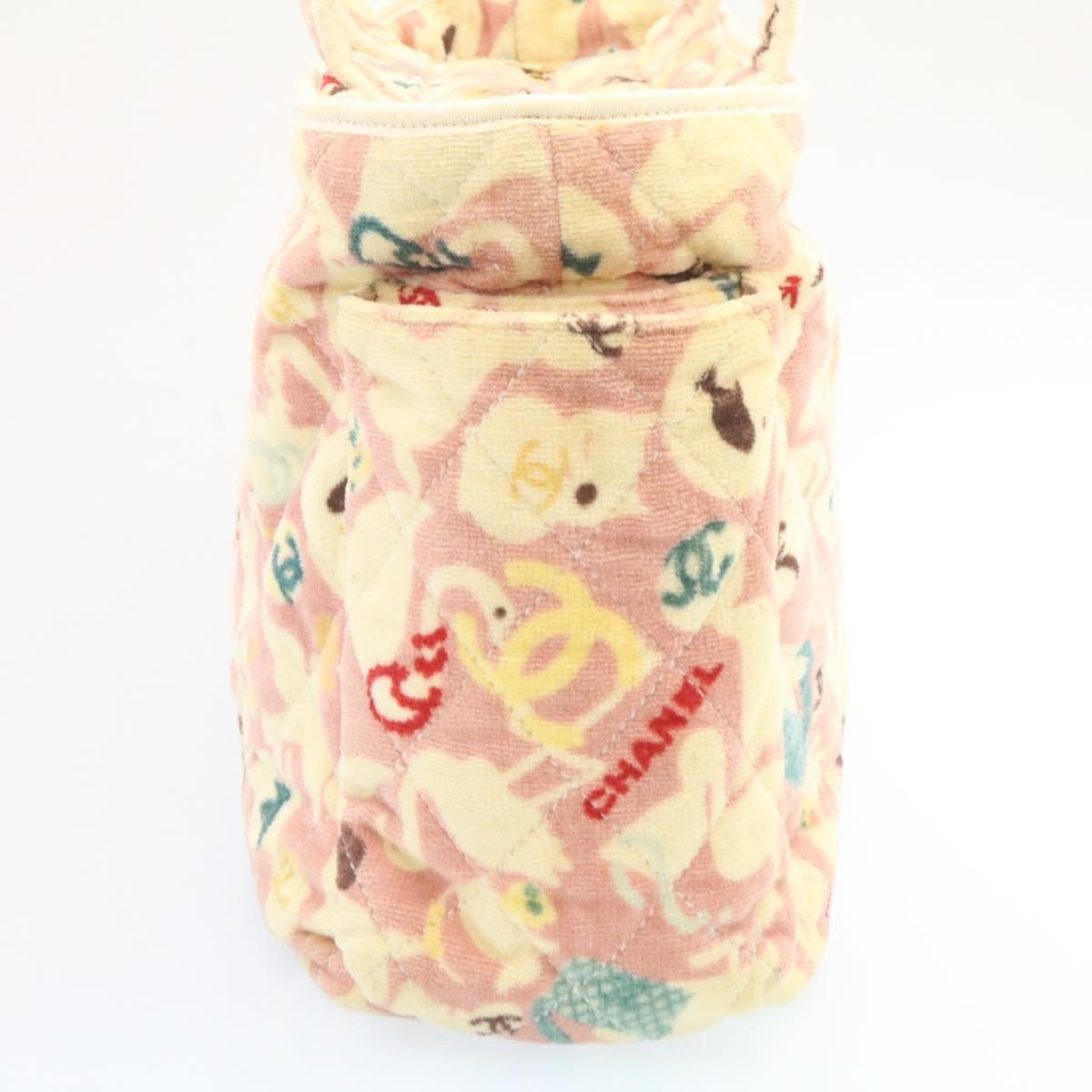 Luxury Chanel Tote Bag Quilted Pile Animal Pattern Pink CC  27024A