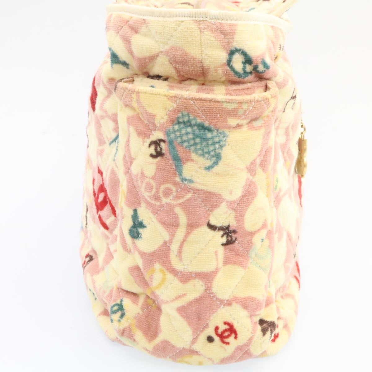 Luxury Chanel Tote Bag Quilted Pile Animal Pattern Pink CC  27024A