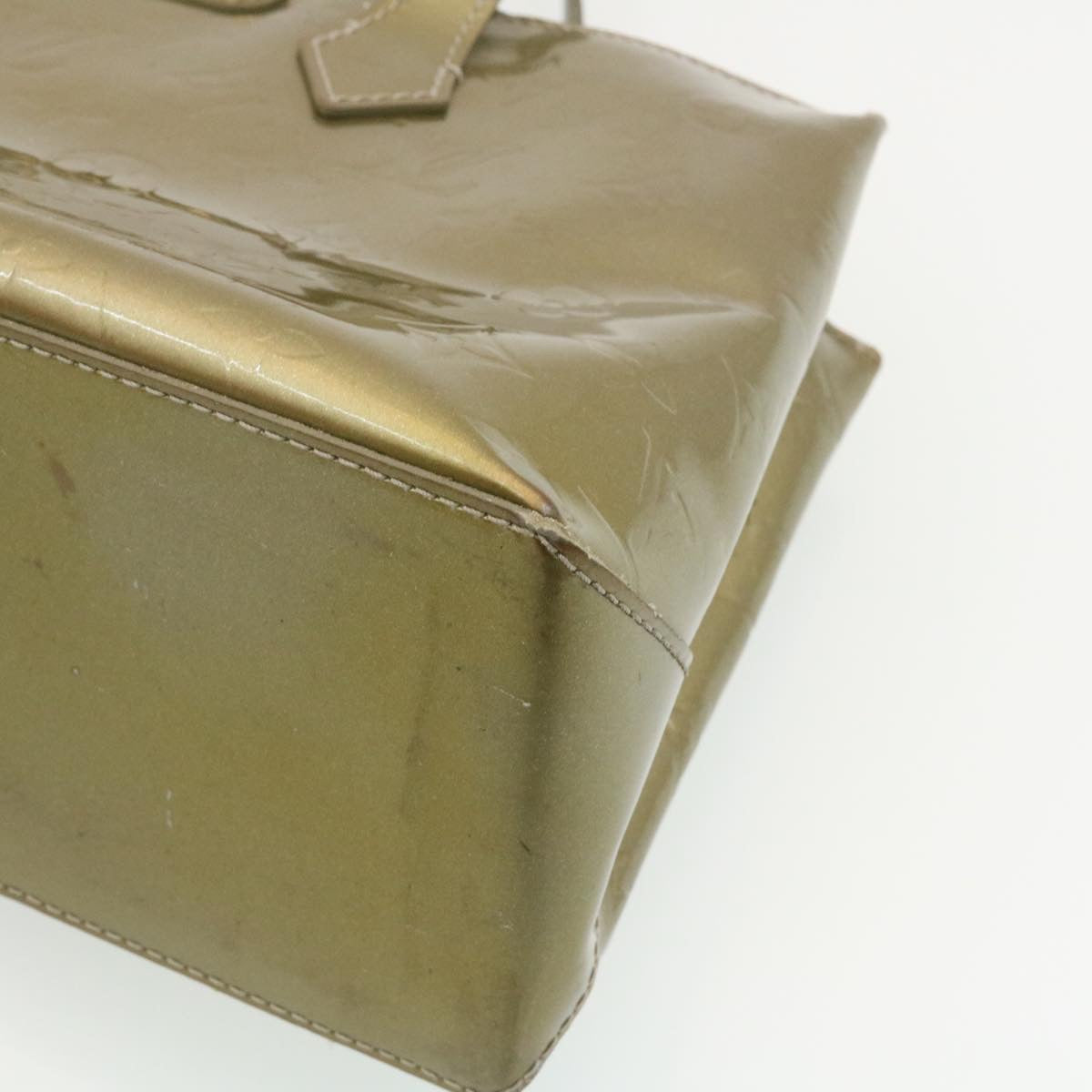 LOUIS VUITTON Vernis Wilshire PM Hand Bag Gris Art Deco M91627 LV 27062