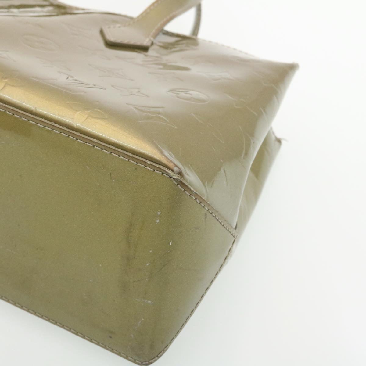 LOUIS VUITTON Vernis Wilshire PM Hand Bag Gris Art Deco M91627 LV 27062