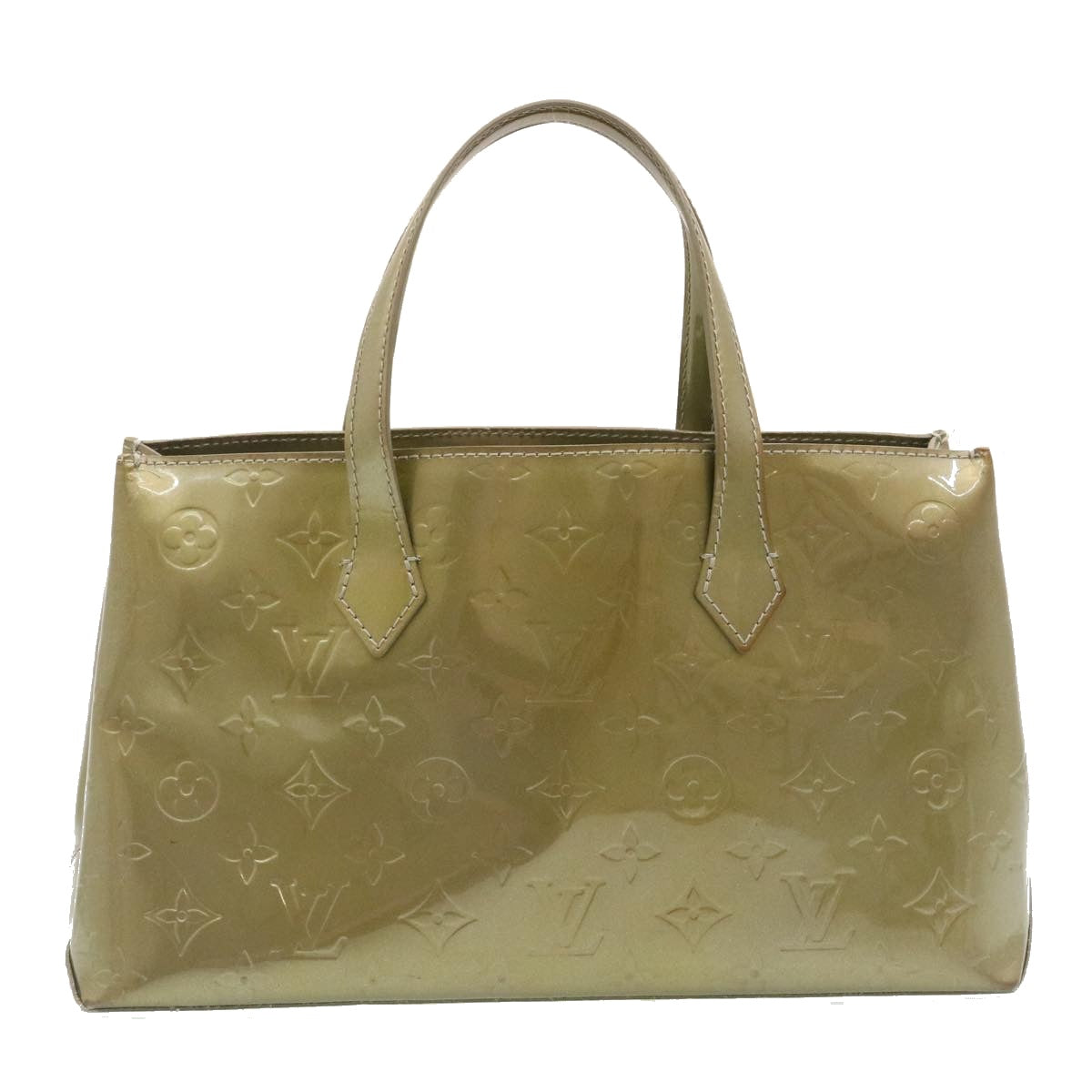 LOUIS VUITTON Vernis Wilshire PM Hand Bag Gris Art Deco M91627 LV 27062