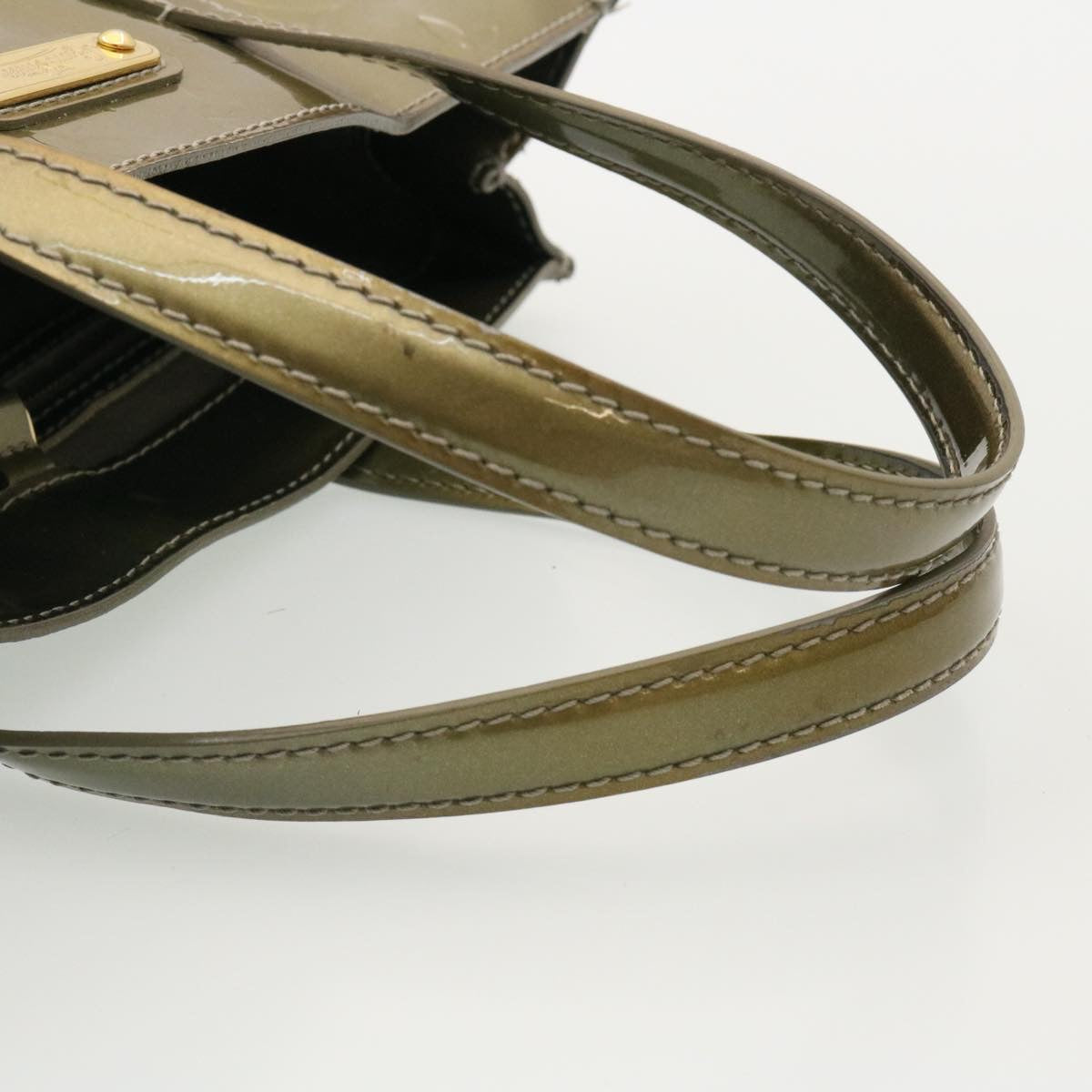 LOUIS VUITTON Vernis Wilshire PM Hand Bag Gris Art Deco M91627 LV 27062