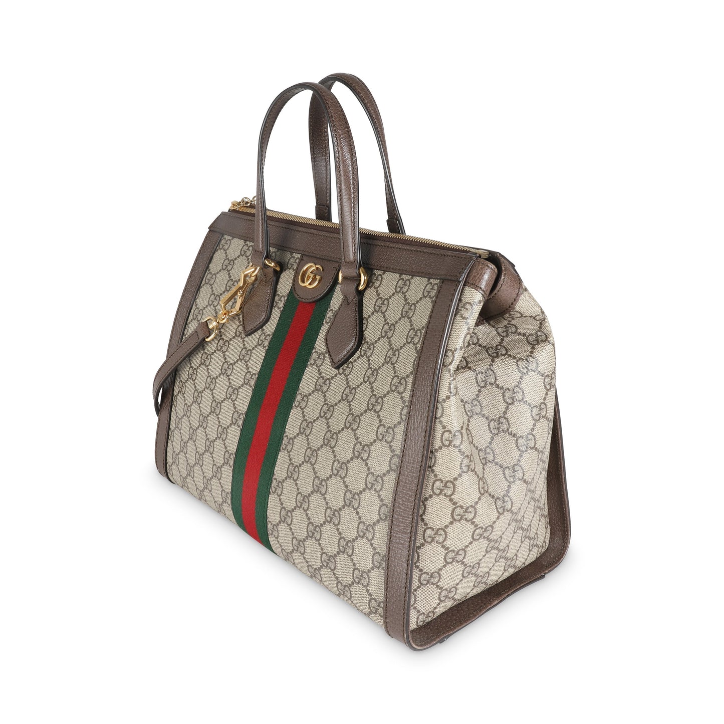 Luxury Gucci Trending 2025 Beige GG Supreme Monogram Web Medium Ophidia Tote