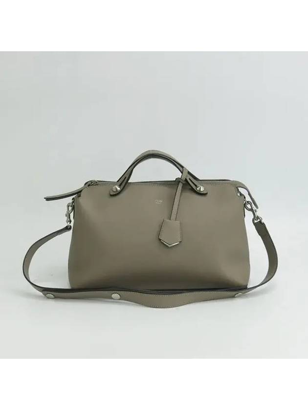 Luxury Fendi 8BL125 Gray Color Leather By The Way Large Tote Bag Shoulder Strap 2WAY