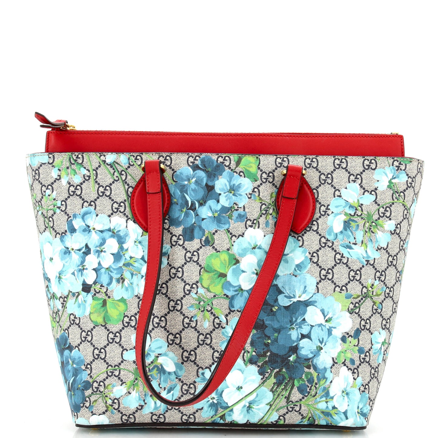 Luxury Gucci Trending 2025 Linea A Zip Tote Blooms Print GG Coated Canvas Medium