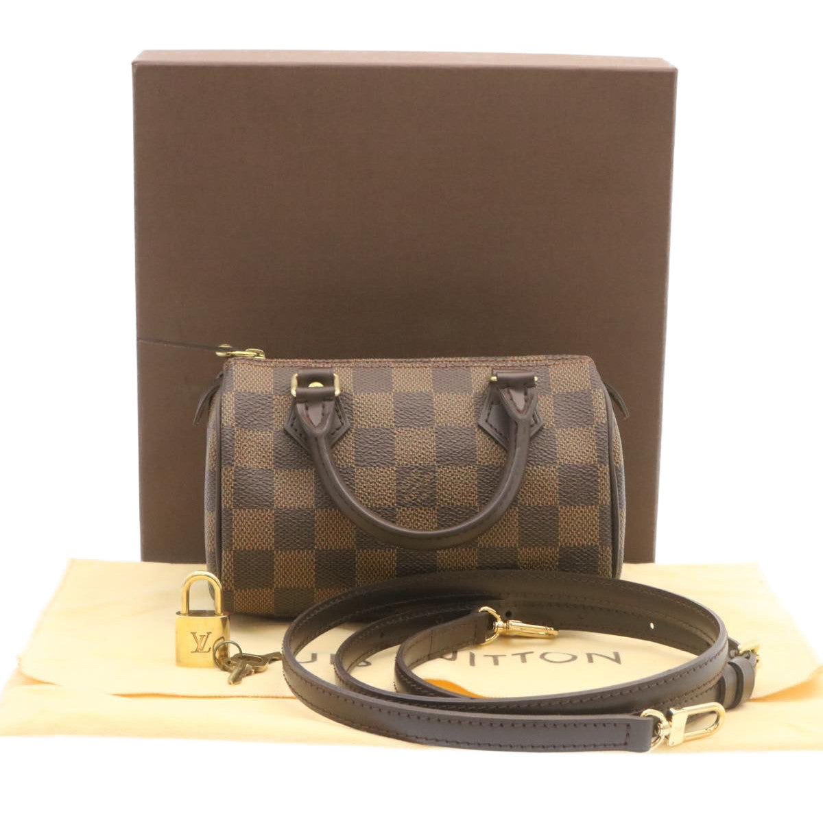 LOUIS VUITTON Damier Ebene Mini Speedy Hand Bag M41534 LV 27265S