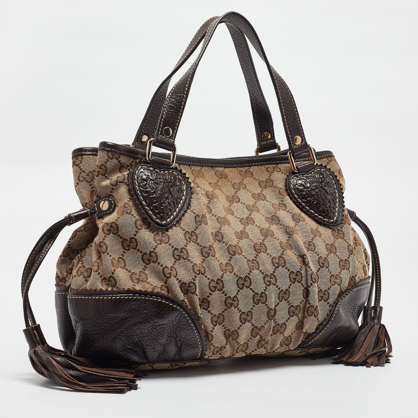 Luxury Gucci Trending 2025 Beige/brown Gg Canvas And Leather Tribeca Satchel