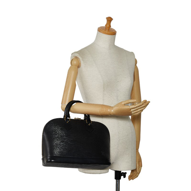 Louis Vuitton Epi Alma Handbag M52142 Noneir Black Leather  Louis Vuitton