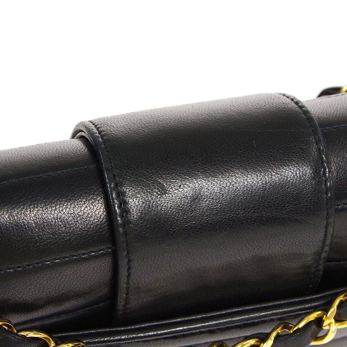 Luxury Chanel 1991-1994 Horizontal Flap Small Black Lambskin