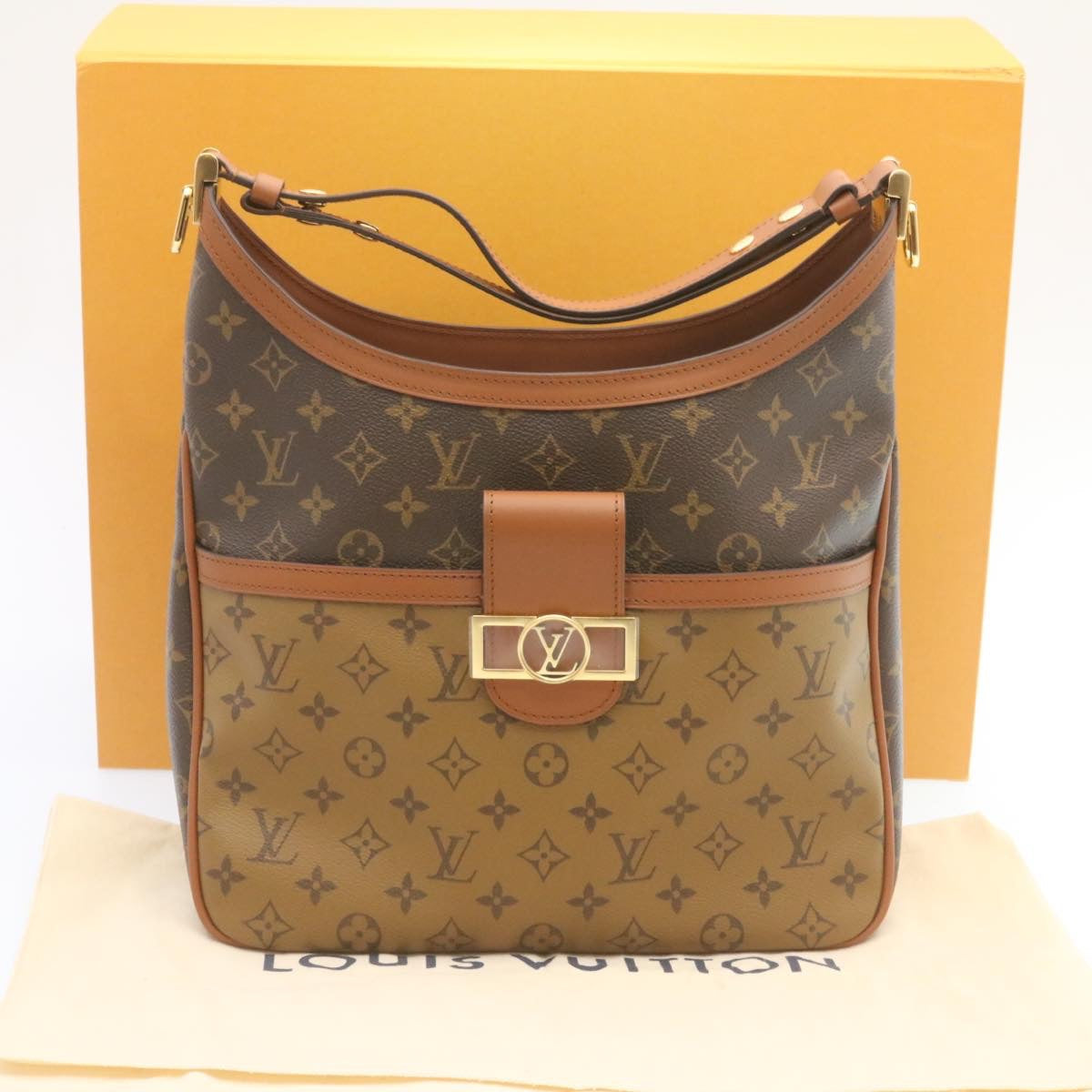 LOUIS VUITTON Monogram reverse Hobo Dauphine PM Shoulder Bag M45194 27624S