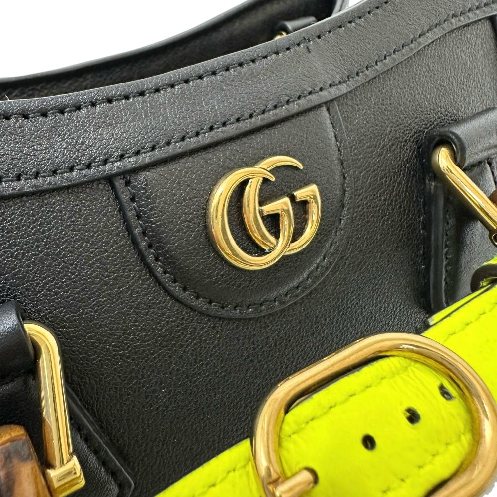 Gucci Diana Mini Bamboo Leather Handbag