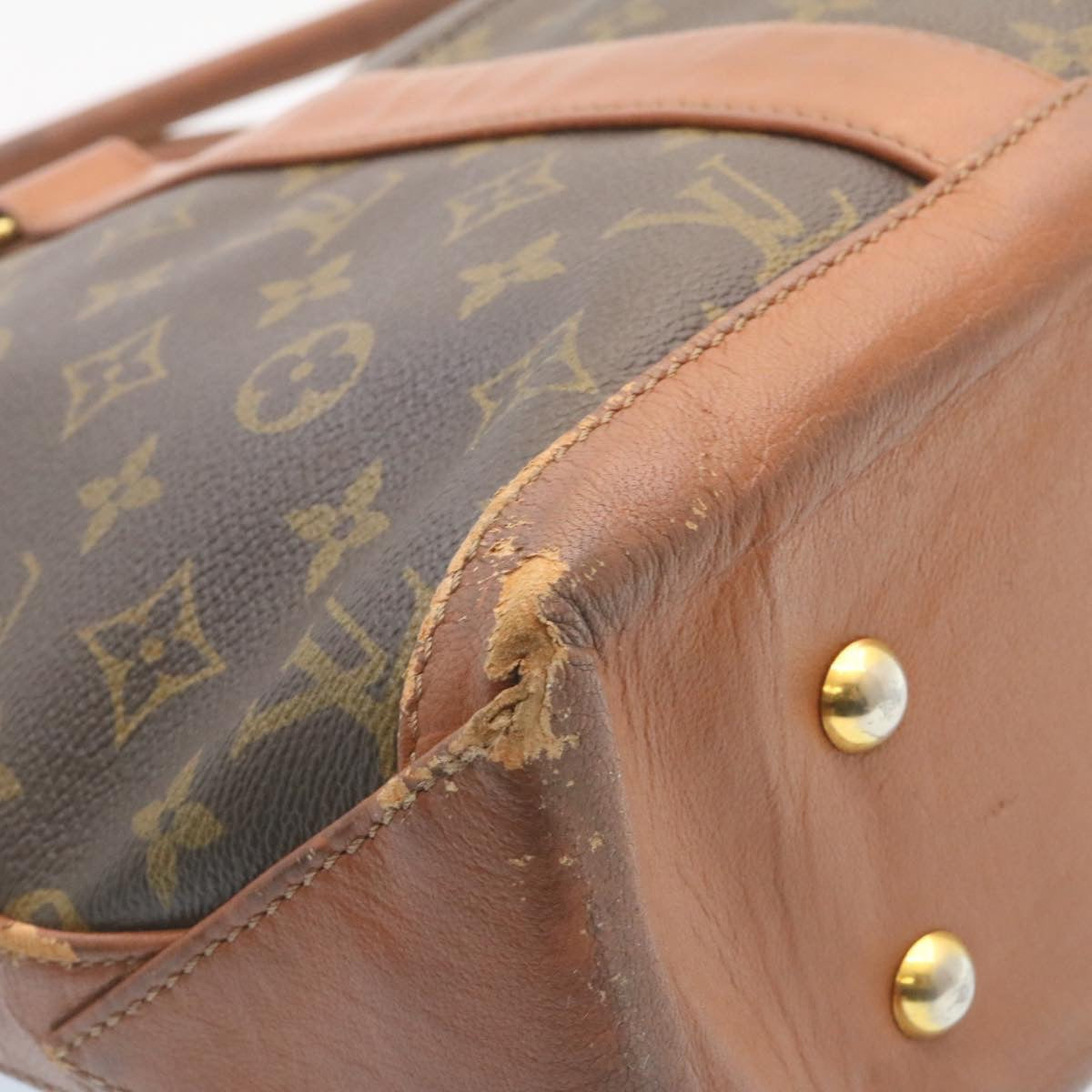 LOUIS VUITTON Monogram Sac Weekend PM Tote Bag M42425 LV 27741