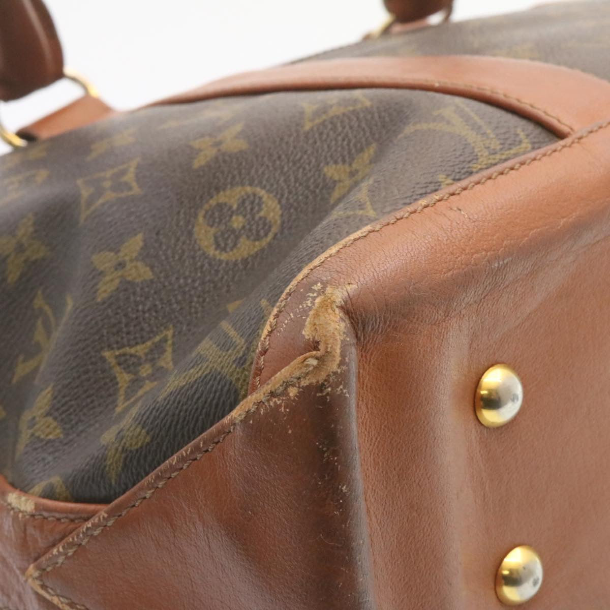 LOUIS VUITTON Monogram Sac Weekend PM Tote Bag M42425 LV 27741