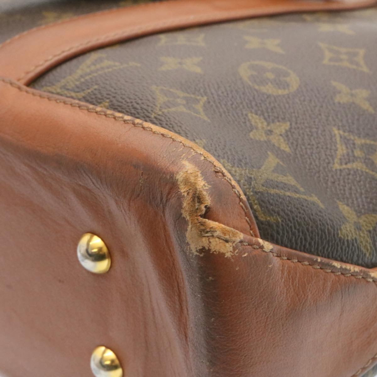 LOUIS VUITTON Monogram Sac Weekend PM Tote Bag M42425 LV 27741