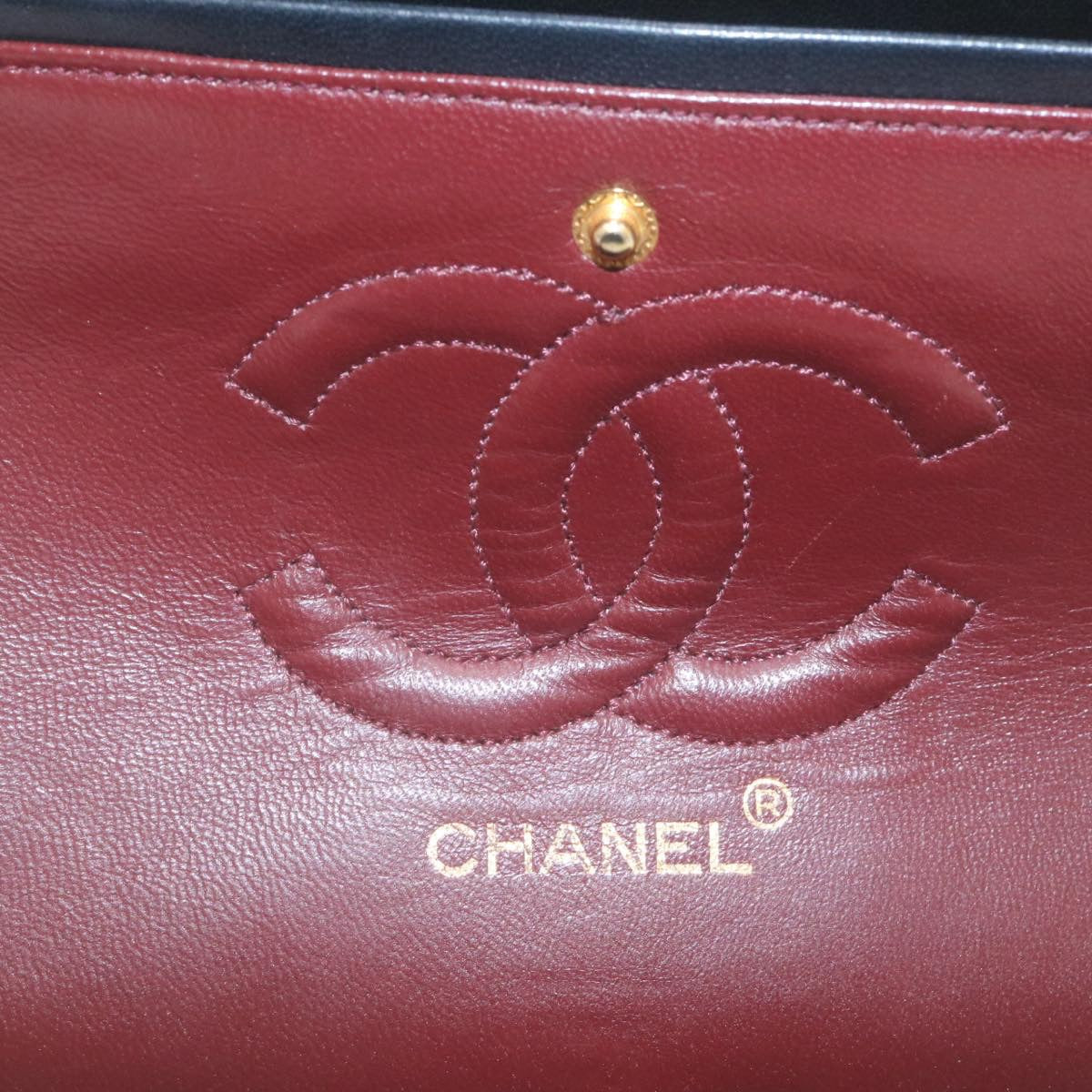 CHANEL Classic Matelasse 25 Chain Flap Shoulder Bag Lamb Skin Black  27848A