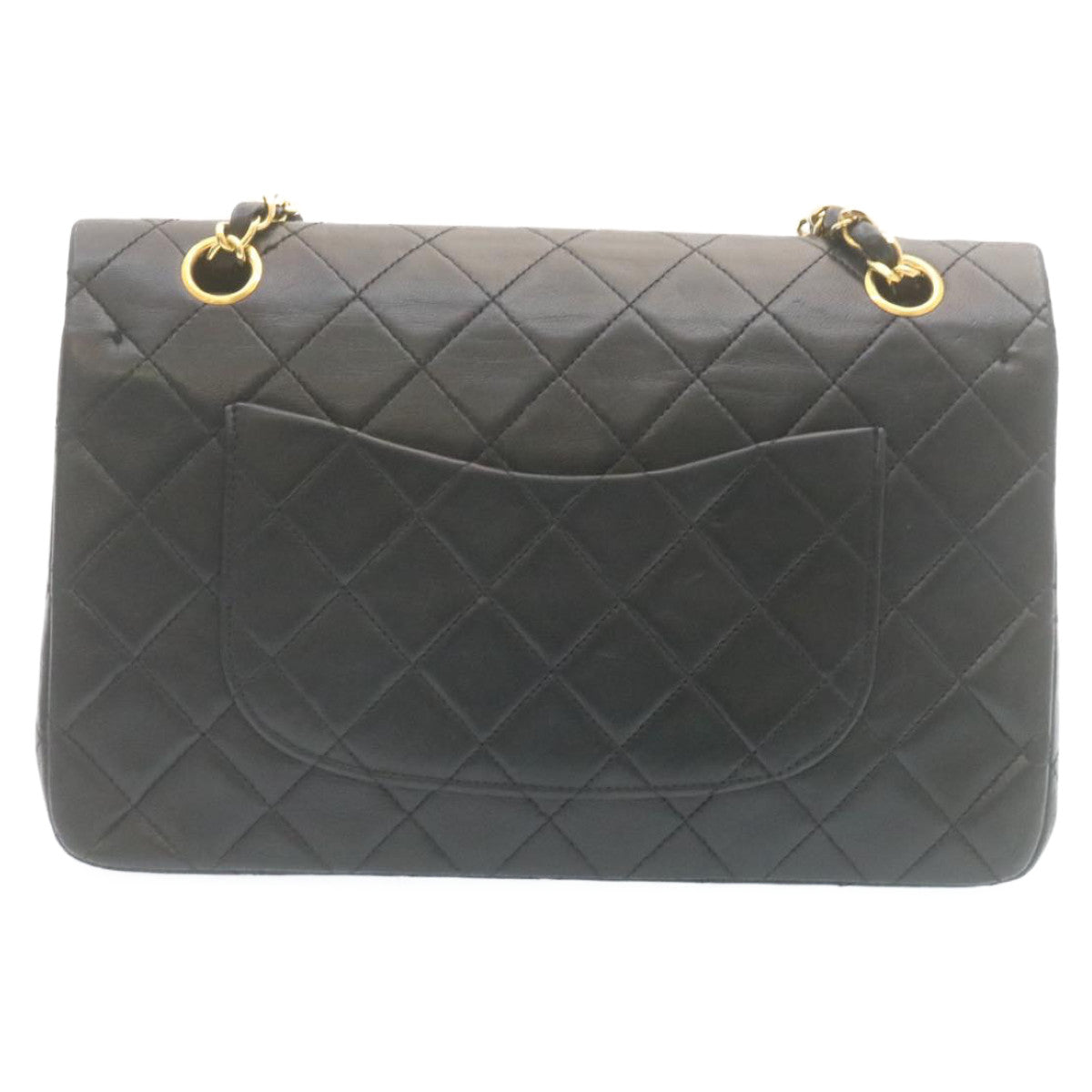 CHANEL Classic Matelasse 25 Chain Flap Shoulder Bag Lamb Skin Black  27848A