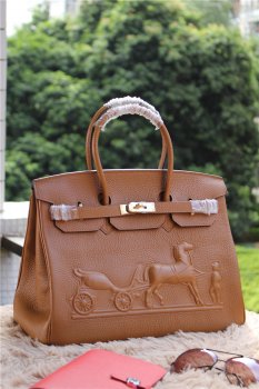 Luxury Hermes Birkin Horse Togo Leather Brown 35cm