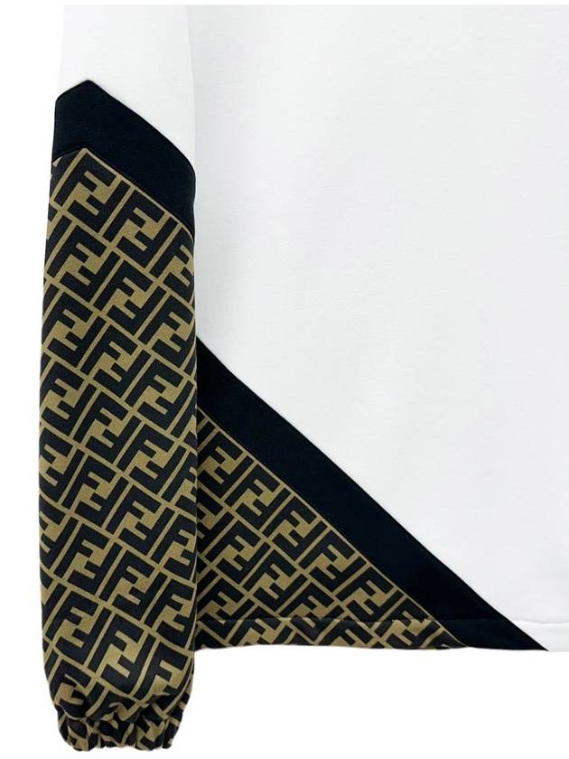 Luxury Fendi Monogram Logo Hoodie White