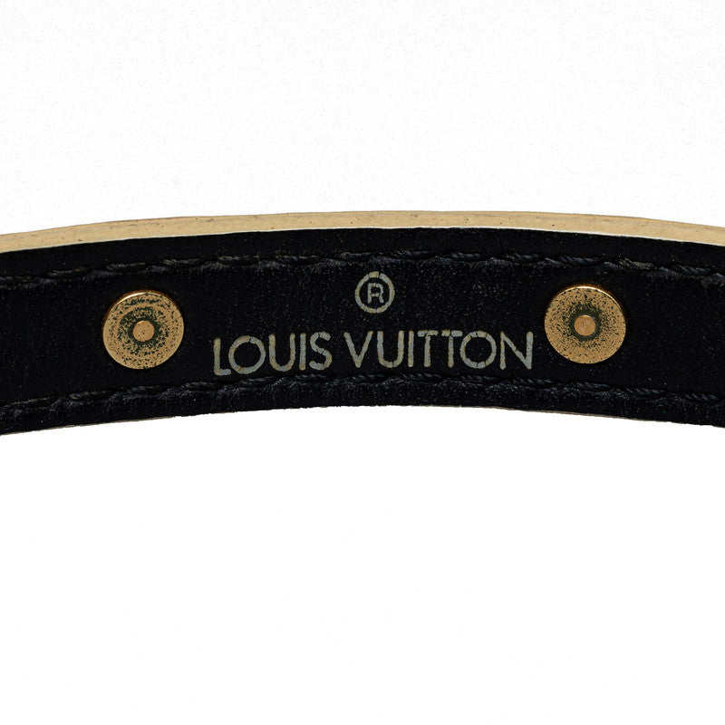 Louis Vuitton Double-Tour Bracelet M91844 Black G Leather   Louis Vuitton