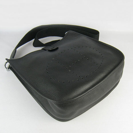 Luxury Hermes Evelyne I handbag H6309 black silver