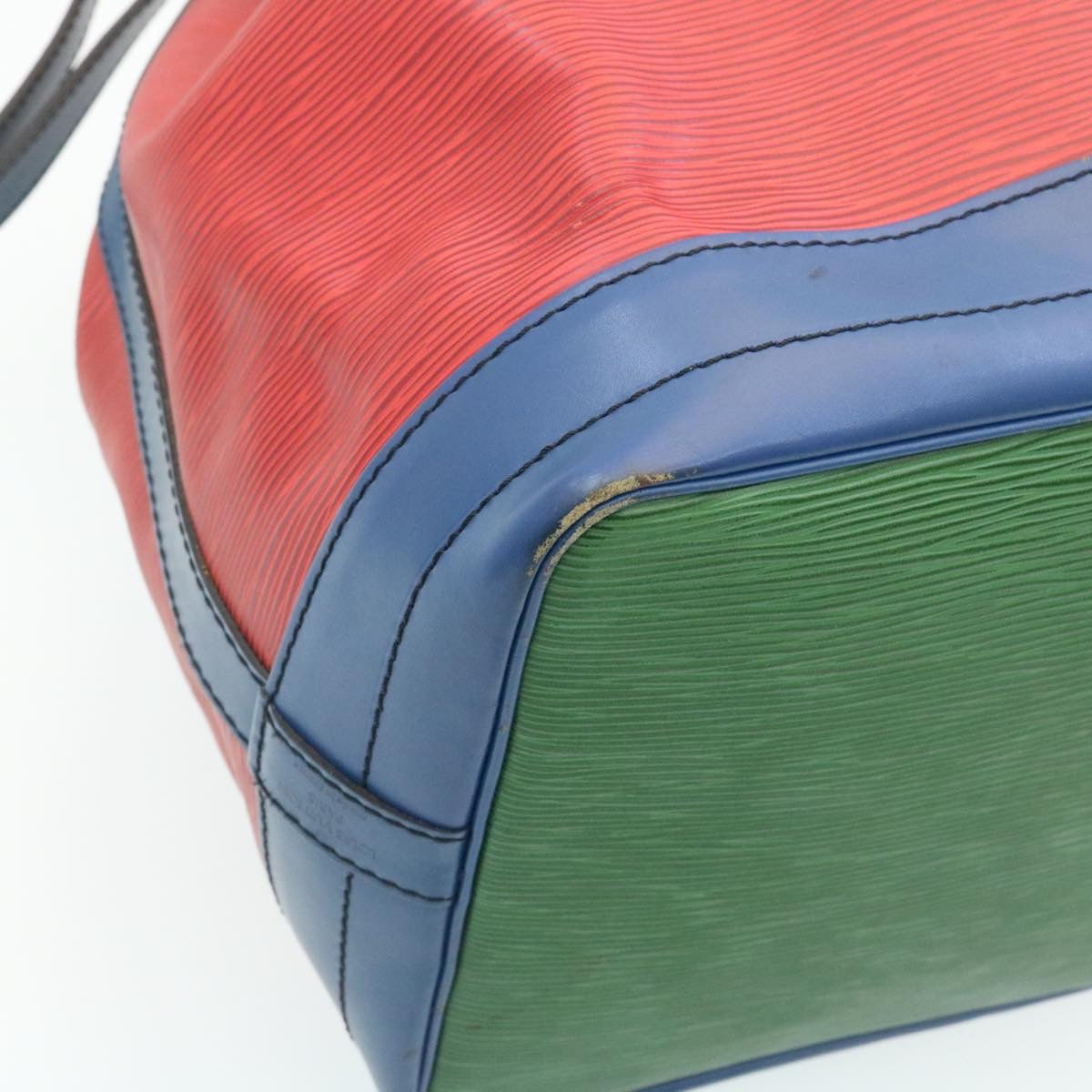 LOUIS VUITTON Epi Noe Tricolor Shoulder Bag Red Blue Green M44082 LV 28195