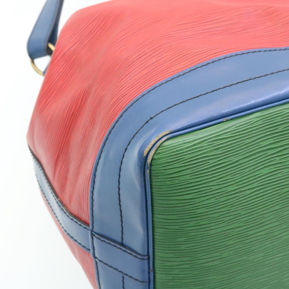 LOUIS VUITTON Epi Noe Tricolor Shoulder Bag Red Blue Green M44082 LV 28195