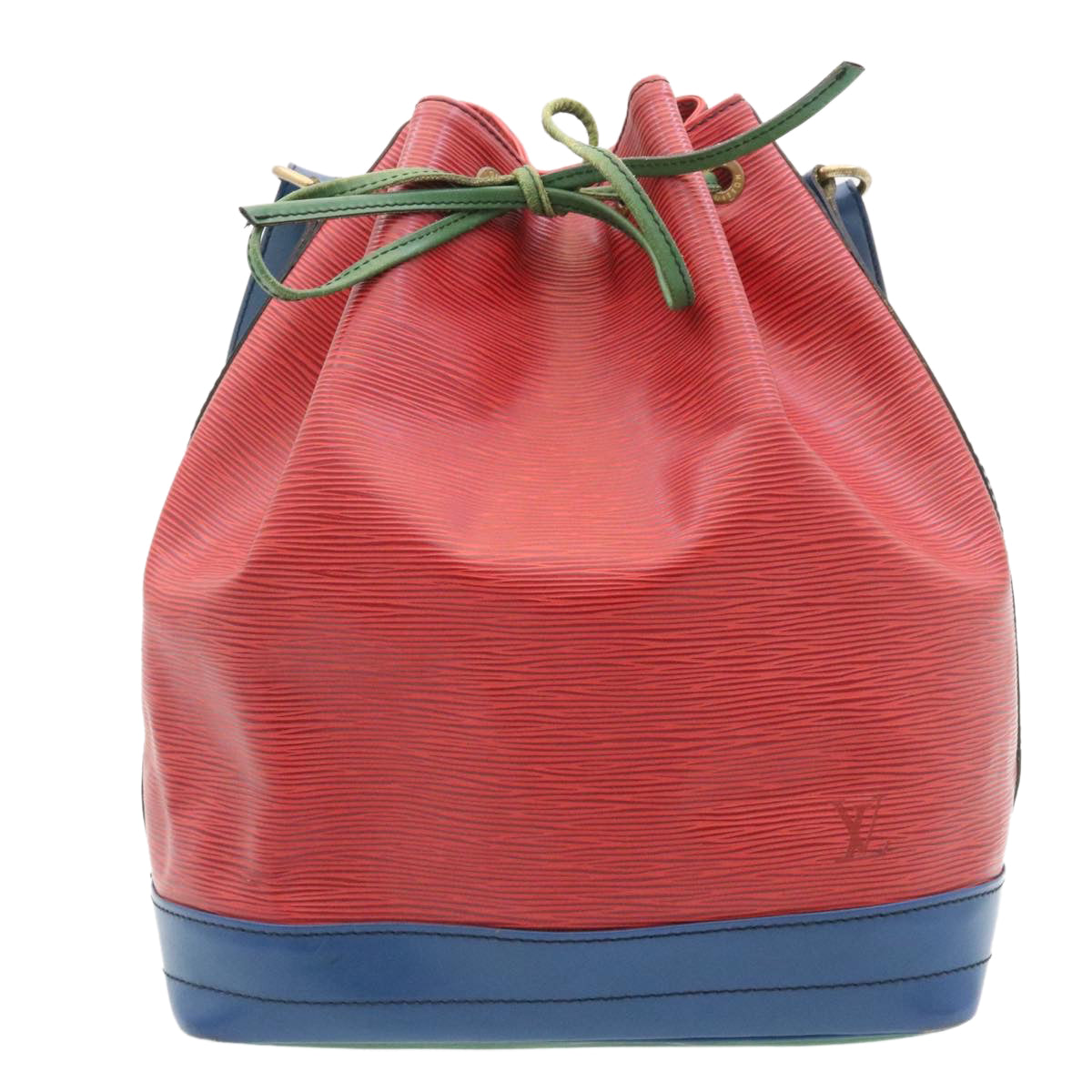 LOUIS VUITTON Epi Noe Tricolor Shoulder Bag Red Blue Green M44082 LV 28195