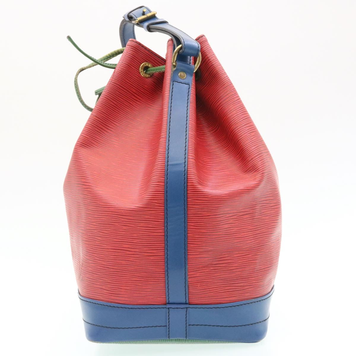 LOUIS VUITTON Epi Noe Tricolor Shoulder Bag Red Blue Green M44082 LV 28195