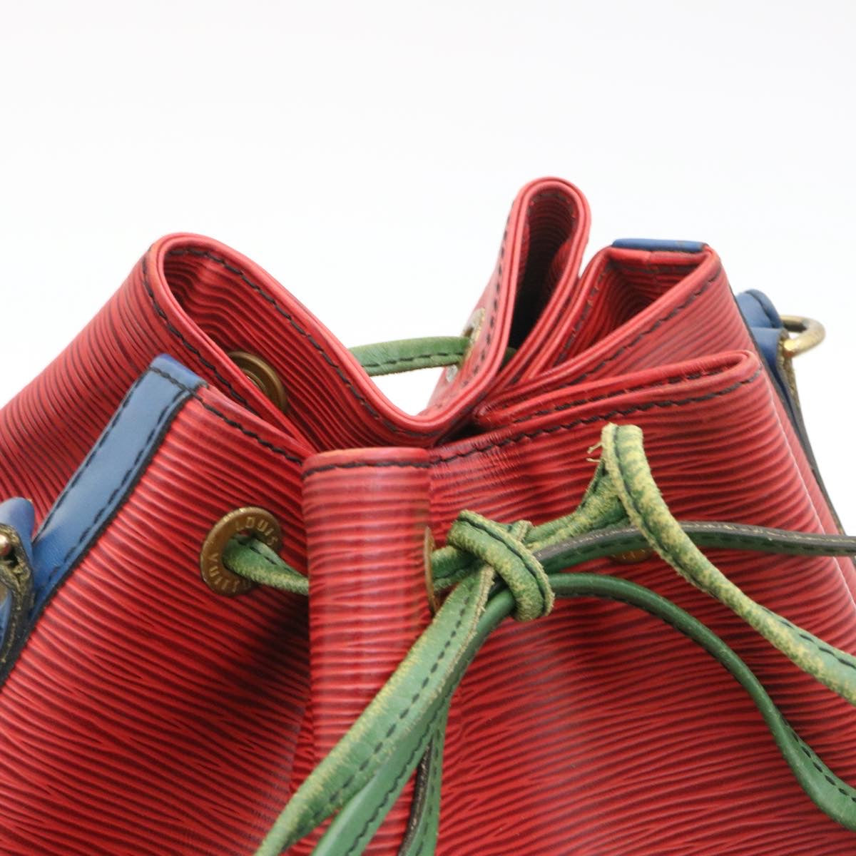 LOUIS VUITTON Epi Noe Tricolor Shoulder Bag Red Blue Green M44082 LV 28195