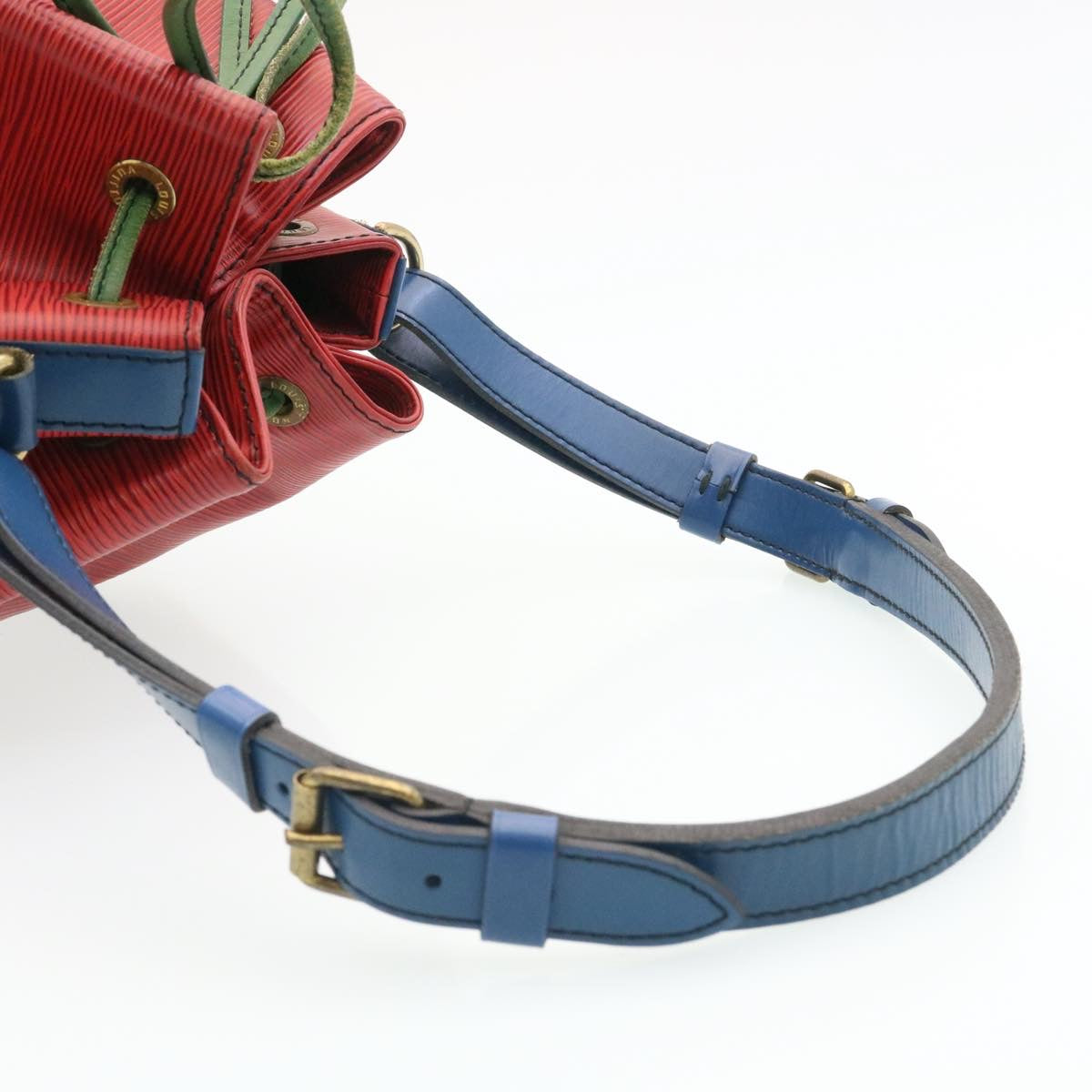 LOUIS VUITTON Epi Noe Tricolor Shoulder Bag Red Blue Green M44082 LV 28195