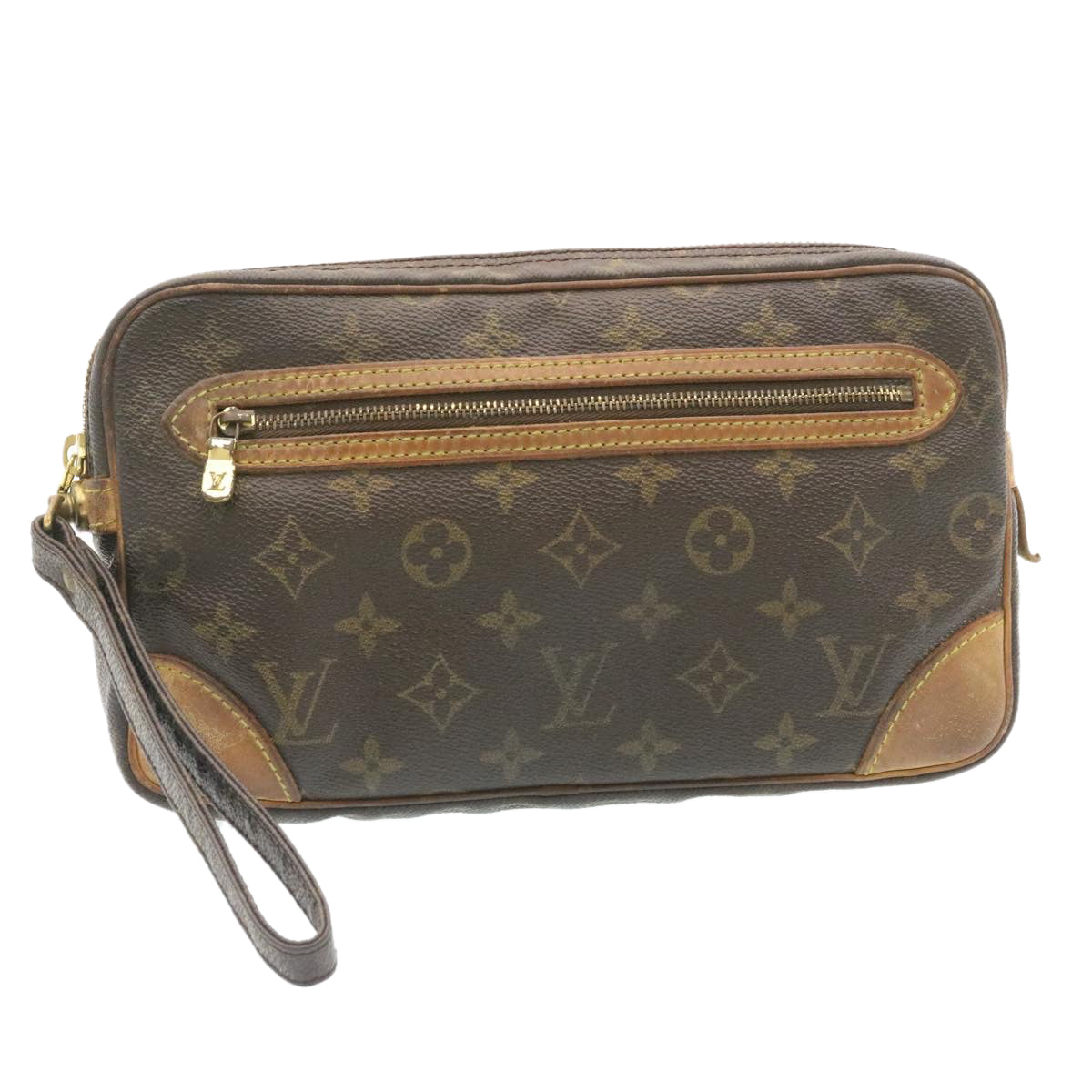 LOUIS VUITTON Monogram Marly Dragonne GM Clutch Bag M51825 LV 28356