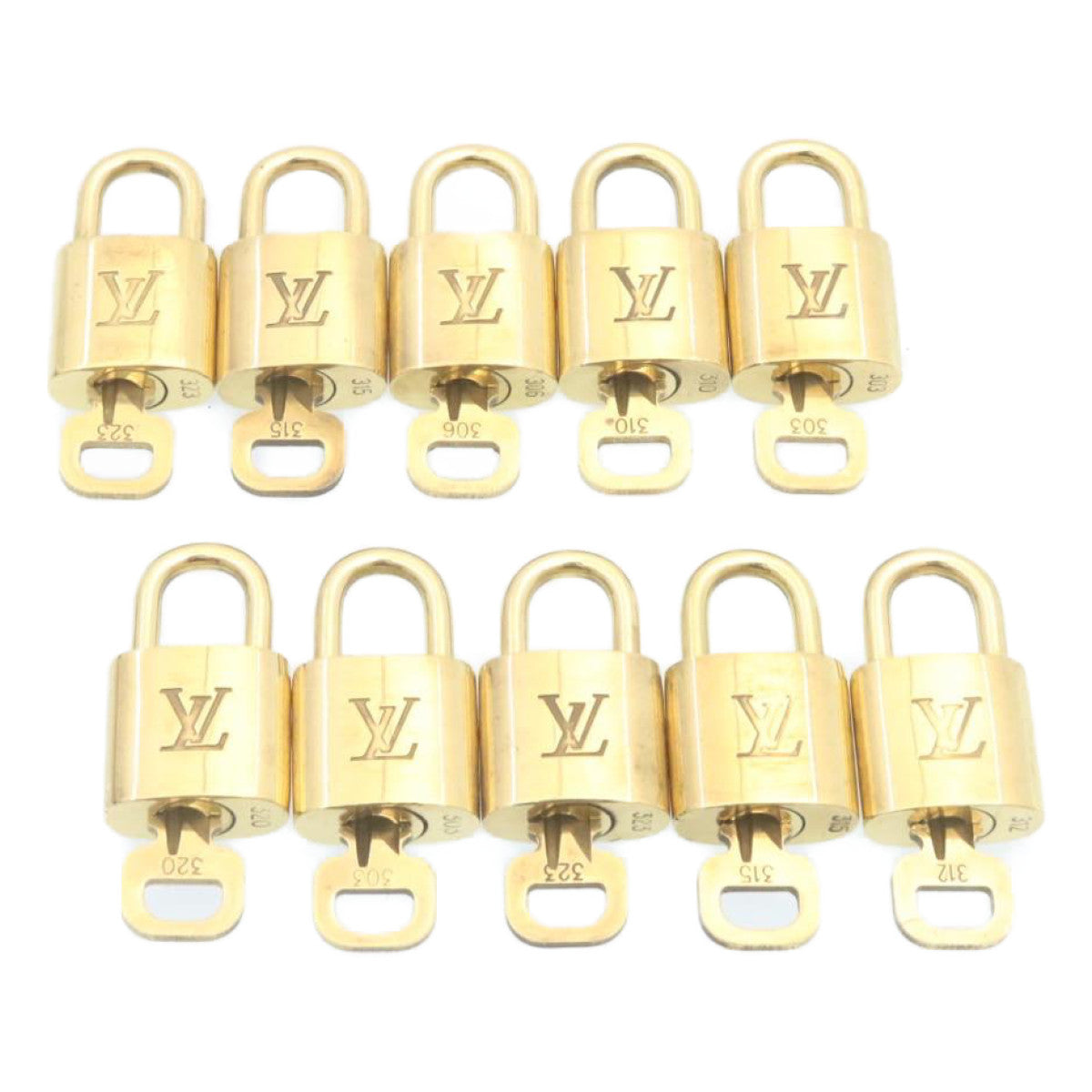 LOUIS VUITTON Padlock 10set Gold Tone LV 28369