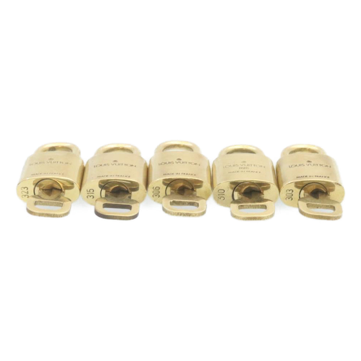 LOUIS VUITTON Padlock 10set Gold Tone LV 28369