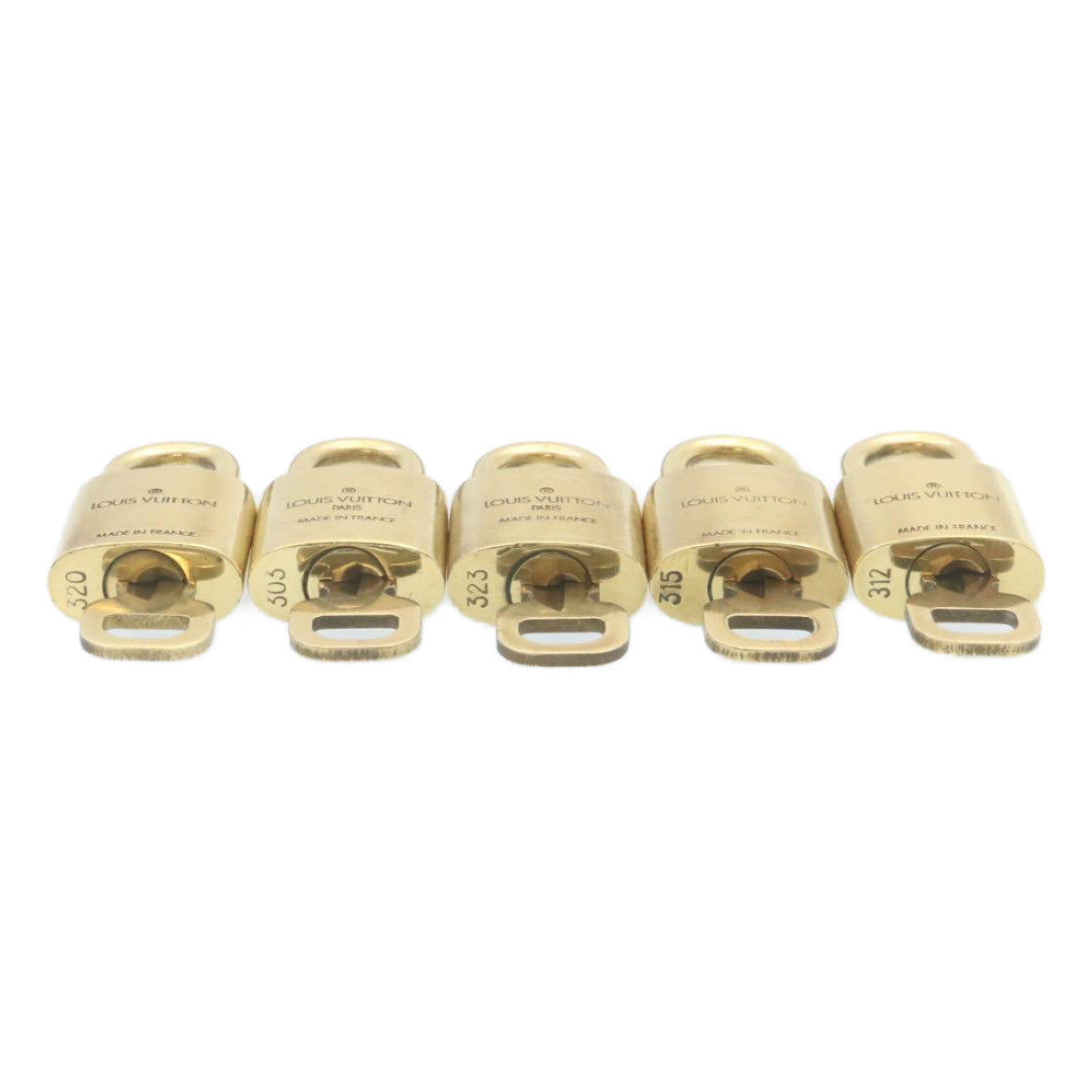 LOUIS VUITTON Padlock 10set Gold Tone LV 28369