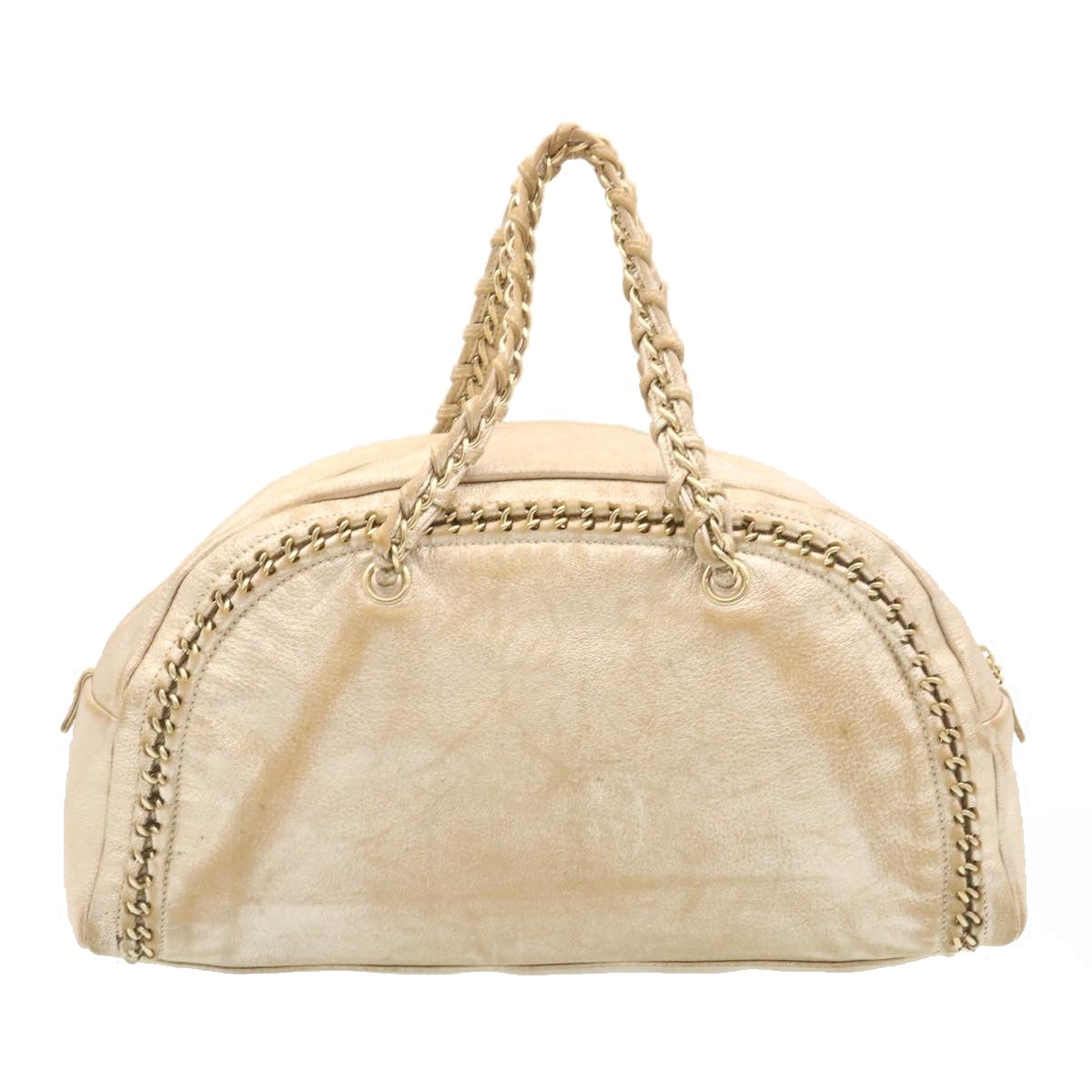 Luxury Chanel Caviar Skin Tote Bag Leather White CC  28380A