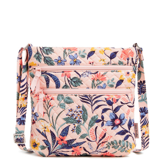 Triple Zip Hipster Crossbody Bag