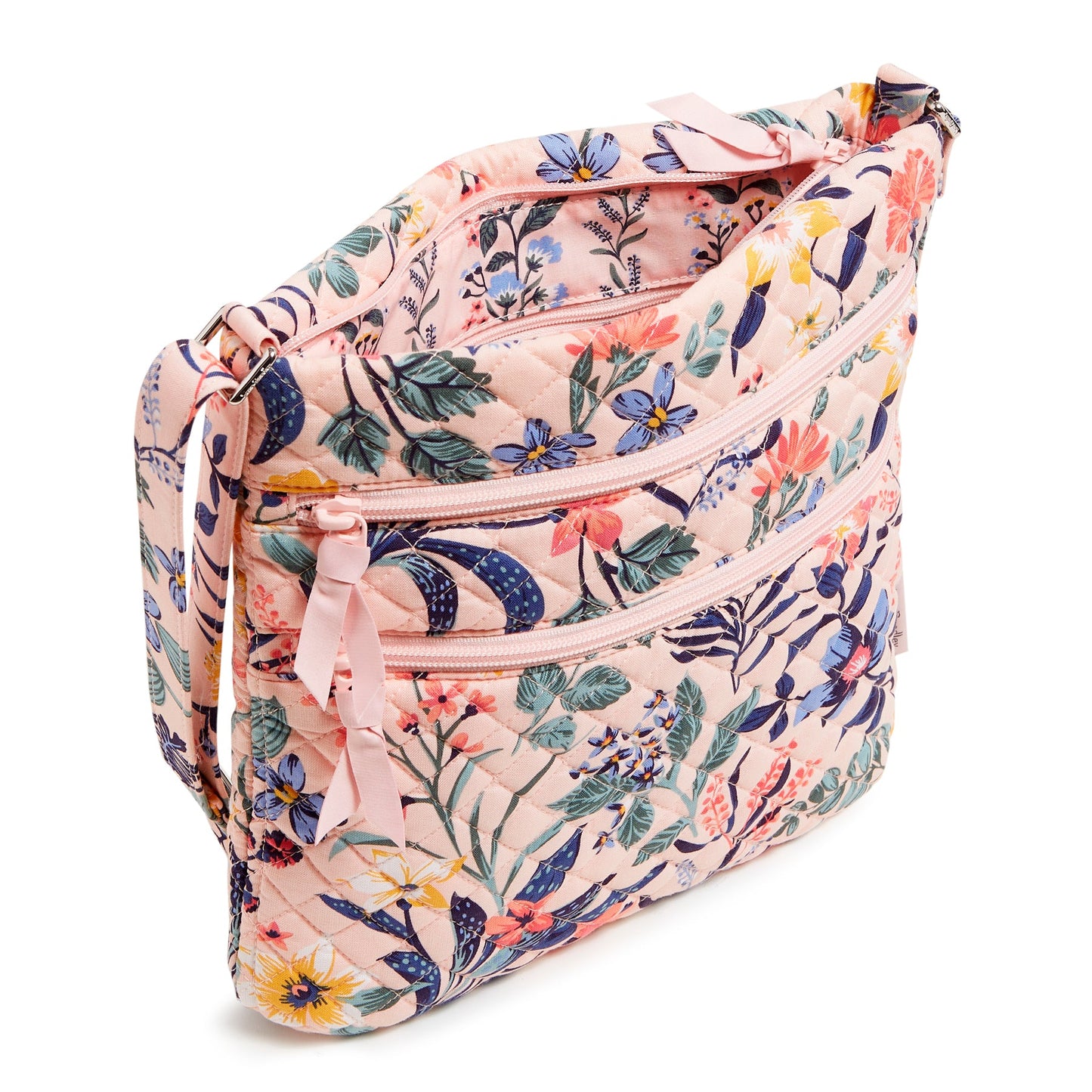 Triple Zip Hipster Crossbody Bag