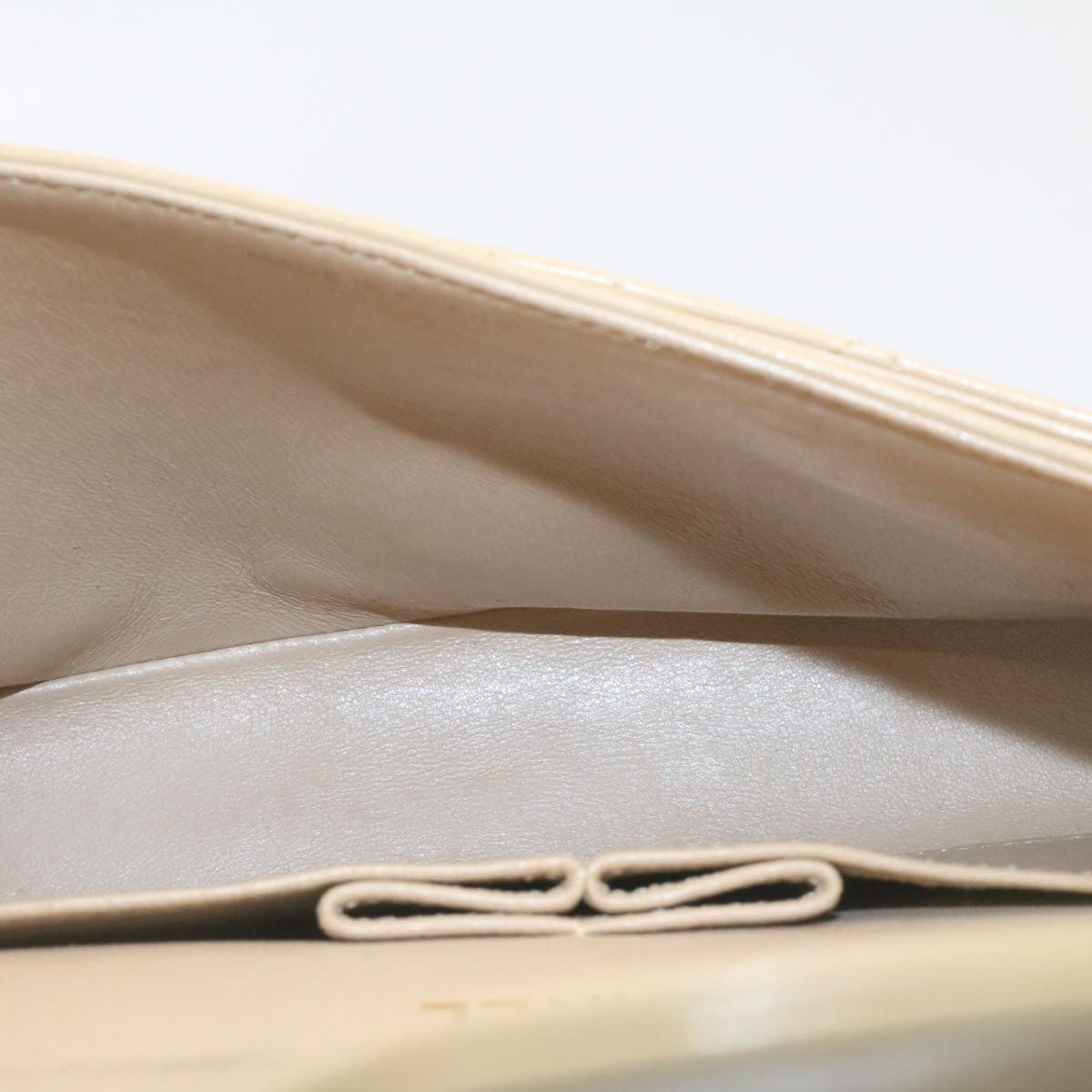 CHANEL Classic Matelasse23 Chain Flap Shoulder Bag Lamb Skin Beige  28468