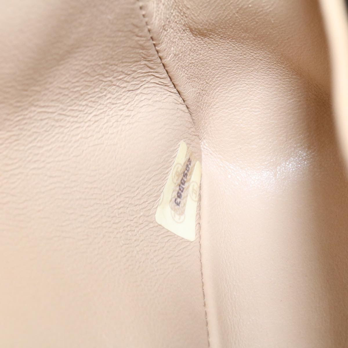 CHANEL Classic Matelasse23 Chain Flap Shoulder Bag Lamb Skin Beige  28468