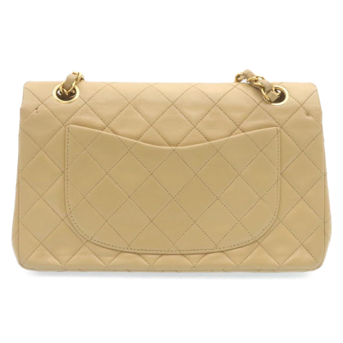 CHANEL Classic Matelasse23 Chain Flap Shoulder Bag Lamb Skin Beige  28468