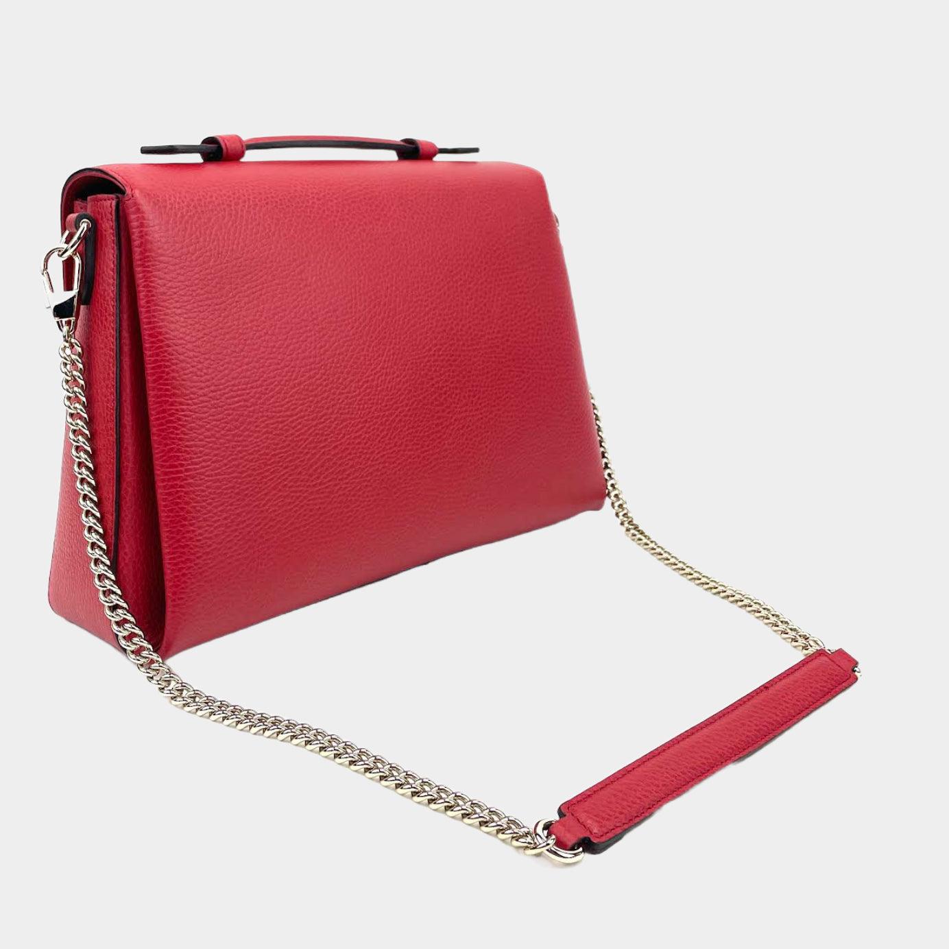 Luxury Gucci Interlocking G Shoulder Bag - Red