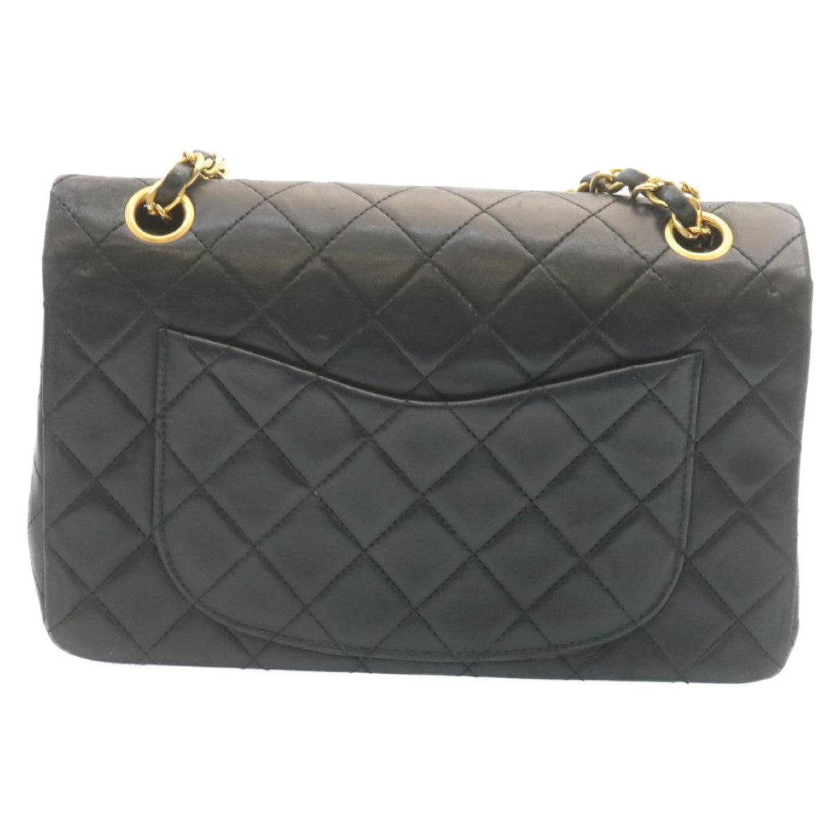 CHANEL Classic Matelasse 23 Chain Flap Shoulder Bag Lamb Skin Black  28634A