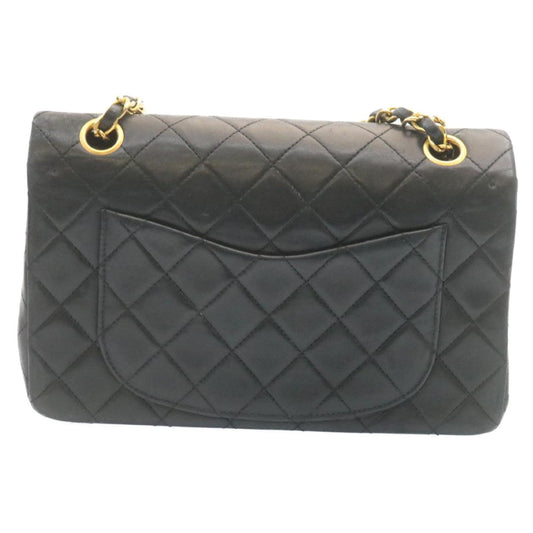 CHANEL Classic Matelasse 23 Chain Flap Shoulder Bag Lamb Skin Black  28634A
