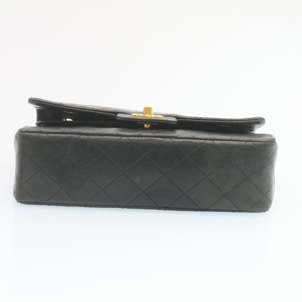 CHANEL Classic Matelasse 23 Chain Flap Shoulder Bag Lamb Skin Black  28634A
