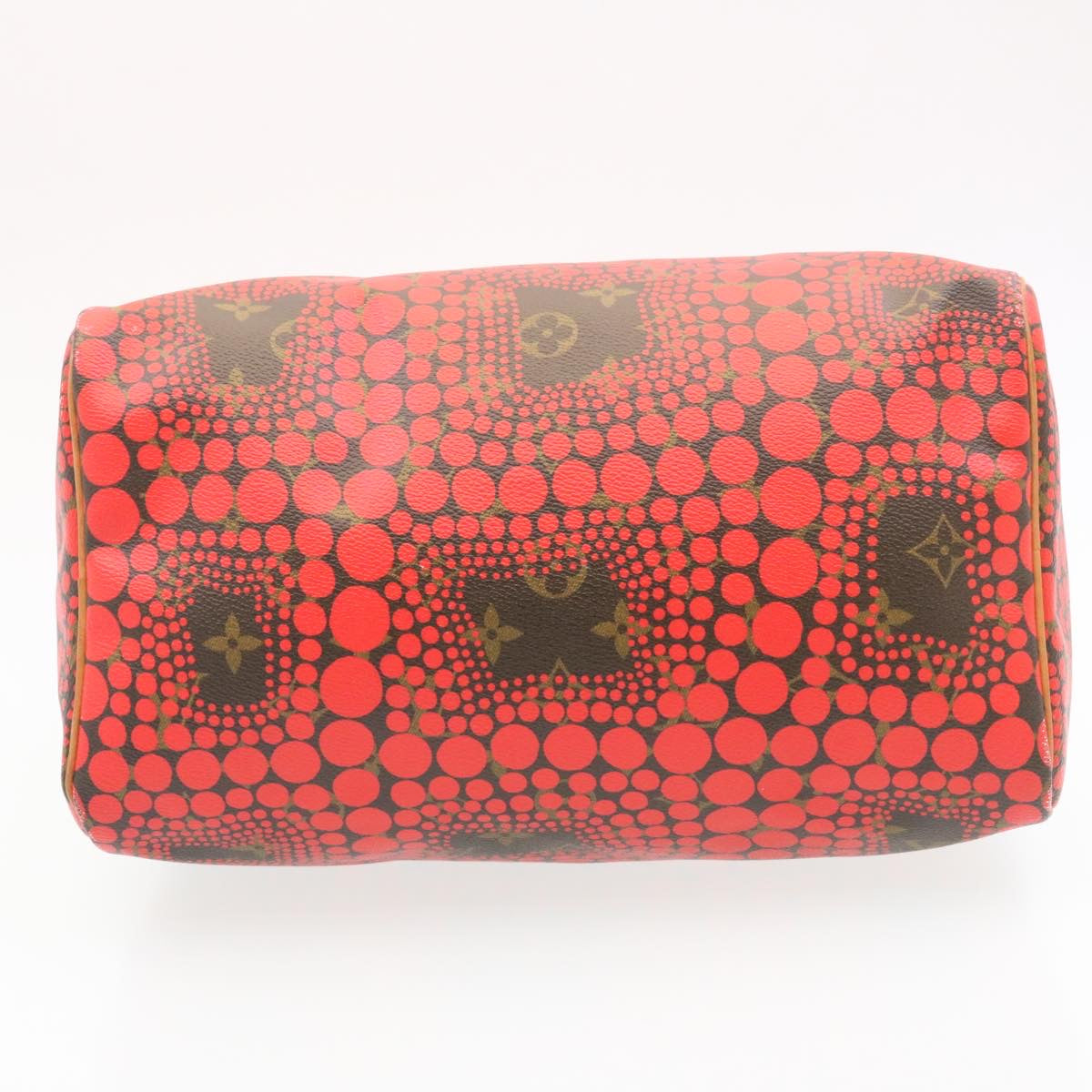 LOUIS VUITTON Monogram Dot Infinity Speedy 30 Kusama Red M40693 LV 28653S