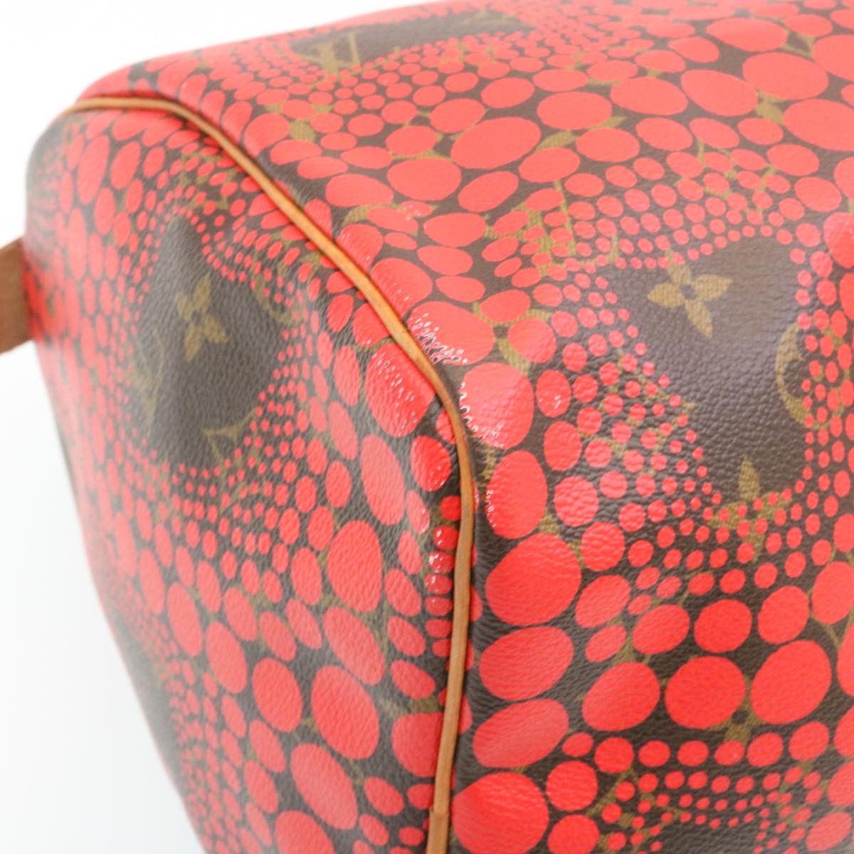 LOUIS VUITTON Monogram Dot Infinity Speedy 30 Kusama Red M40693 LV 28653S