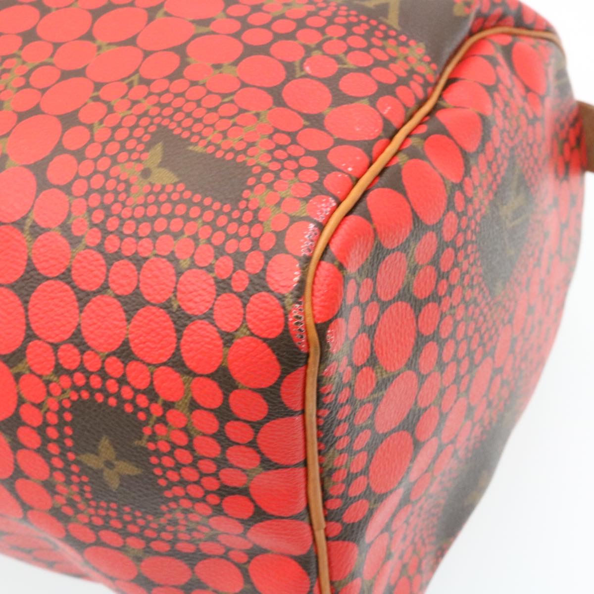 LOUIS VUITTON Monogram Dot Infinity Speedy 30 Kusama Red M40693 LV 28653S