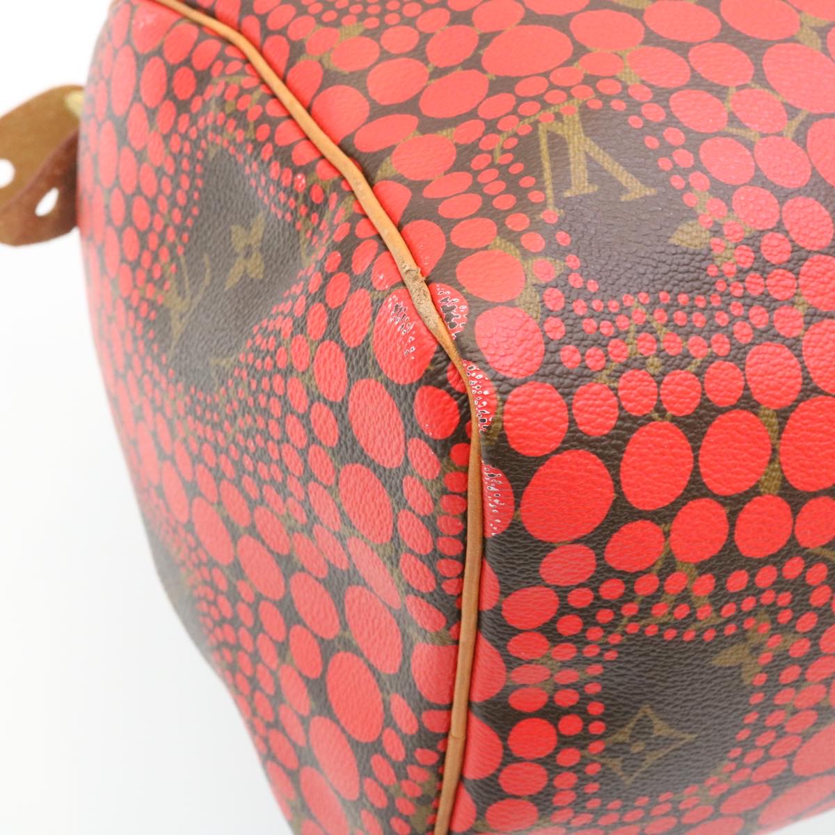 LOUIS VUITTON Monogram Dot Infinity Speedy 30 Kusama Red M40693 LV 28653S